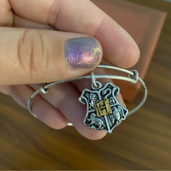Alex and Ani Harry Potter Hogwarts Crest Silver Charm Adjustable Bangle Bracelet - Picture 7 of 7